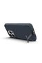 iPhone 15 Pro Max Compatible Brsa Aihttg Edged T-Max Matte Stand Case - Navy Blue - 3