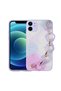 iPhone 11 Compatible Silvery Patterned Brsa Elsa Silicone Case with Hand Strap Holder-Lilac
