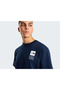 M Tnf Celebration Relaxed Men's Casual T-Shirt Navy Blue T-Shirt - 6