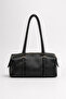 Black Women's Shoulder Bag Leather Look Stylish Hand and Shoulder Bag Daily & Office Use