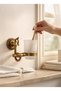 Antique Gold Toothbrush Holder Wall Mounted Handmade Retro Design Antique Gold Bathroom Toothbrush Holder - 2