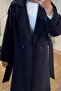 Premium Black Belted Coat - 2