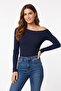 Premium Soft Series Body-Fitting Boat Neck Knitted Blouse