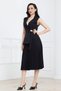 Pleated Detailed Midi Dress - Black - 4