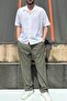 Men'S, Apaş Collar, Breathable, 100% Cotton, Linen Weave, Striped Pattern, Oversize Shirt G-18 - 3