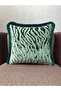 Woven Zebra Pattern Exclusive Velvet Tassel Throw Pillow Cover 43X43
