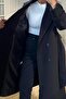 Premium Black Belted Coat - 3