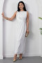 Square Neck Ruched Waist Slit Dress YZC25Y223 - 4