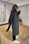Anthracite Belted Premium Coat - 7