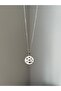 Lucky Motif Round Plate Necklace - 4