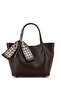 Women's Faux Leather Brown Shoulder Bag