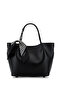 Women's Faux Leather Black Shoulder Bag