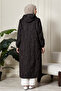 Hooded Oversized Patterned – Zippered Relaxed Fit Long Hood - 5