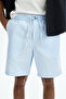Keten Karışımlı Şort Regular Fit - 2