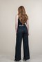 Women's Summer Black Velina High Waist Elastic Waist Glittery Trousers Casual Daily Office Stylish 30376 - 5