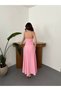 Women's Long Stylish Evening Dress with Necklace Detail, Backless Design, and Breast Pouches - 4