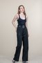 Women's Summer Black Velina High Waist Elastic Waist Glittery Trousers Casual Daily Office Stylish 30376 - 3