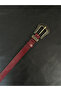 Marvel Classic Patterned Women's Antique Gold Buckle Belt - 3