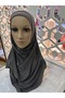 Practical Scarf with Bonnet, Non-Slip, Ready-To-Wear Shawl, Turban, Hijab, Dark Mink - 3