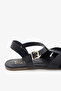 Navy Blue Genuine Leather Women's Strappy Cage Sandals - 8
