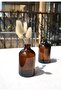2 Pieces Mini Vase Amber Glass Decorative Minimal Glass Bottle 100 ml Nordic Brown Vase Set
