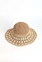 Woven Detailed Earth Beige Color Knitted Straw Beach Hat 19041 - 4