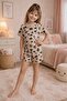 Girls' Leopard Flower Pattern Printed Summer Shorts Home Wear Pajama Set - 2