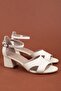 Genuine Leather Heeled Shoes Alpx.372 Cream - 2