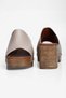 Women's Platform Heeled Slippers with Gold Detail Orvia Beige - 3