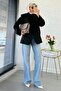 Premium Hakim Lapel Collar Cross-Button Blazer Jacket – Black - 5
