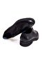 Black Color Lace-Up Genuine Leather Men's Shoes - 2