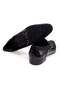 Black Color Laceless Genuine Leather Leather Sole Stone-Embellished Men's Shoes - 2