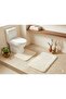 Melody Premium Collection Set of 2 Bath Mats 100X100 60X60 Non-Slip Base Washable Bathroom Set - 2
