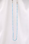 Blue Agate Stone Necklace Natural Stone Faceted Cut 2-3 mm - 3