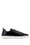 Men's Genuine Leather Black Sneakers & Sports Shoes