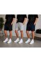 Shorts 3 Pieces Black+ Gray+ Navy Blue Shorts for Daily Use