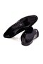 Black Color Lace-Up Genuine Leather Leather Sole Stone-Embellished Men's Shoes - 2