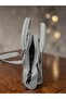 White Mini Leather Shoulder and Crossbody Small Handbag - 5