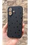iPhone 17 Compatible Mini Black Star Patterned Silicone Shock Absorbing Classic Protected Rubber Case - 4