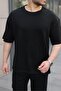 Men's Oversize Modal Fabric Premium Quality 2-Piece Set-Black - 3