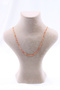 Orange Agate Stone Necklace Natural Stone Faceted Cut 2-3 mm