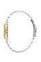 Women's Rectangular Case Double Color Gold Silver Metal Cord Wristwatch 2 Years Warranty - 3