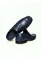 Dark Blue Color Laceless Velvet Men's Shoes - 2