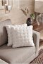 2-Pack Bubble Rabbit Fur Fabric Pillow Ultra Soft Plush Decorative Pillow Cushion Cover (43X43)