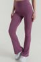 Women's Extra High Waist Gathering Spanish Leg Diver Fabric Stretchy Sports Casual Leggings