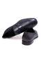 Dark Blue Color Laceless Genuine Leather Leather Sole Men's Shoes - 2