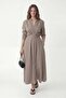 Mink 100% Lyocell Belted Women's Dress - 4