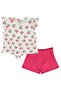 Cherry Patterned 2-5 Years Old Set - Ecru - 5
