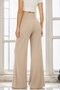 Leg Lengthening Effect! - Women's High Waist Wide Leg Long Janjan Crepe Trousers - 2