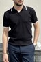 Men'S, Striped Texture, Soft Texture, Old Money Culture, Standard Fit, Polo Collar T-Shirt 26Inppolo03 - 5